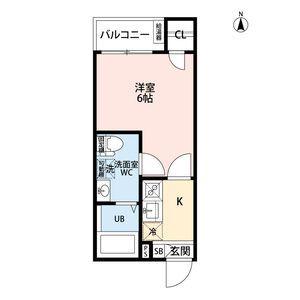 CRASTINE名楽町クラスティーネメイラク(1K/3階)の間取り写真