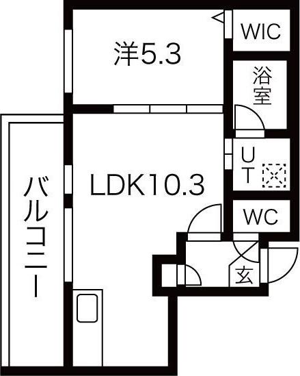 センティール手稲本町(1LDK/3階)の間取り写真