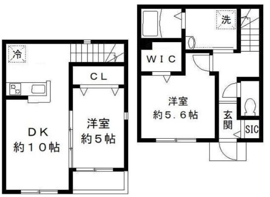 ブランカ(2DK/1階)の間取り写真