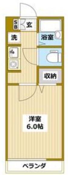 VILLA510 NO.6(1K/1階)の間取り写真