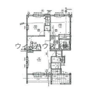 レスポワールE富木(2LDK/1階)の間取り写真