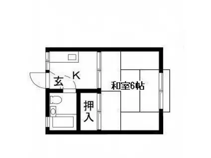 カーサ大塚(1K/2階)の間取り写真