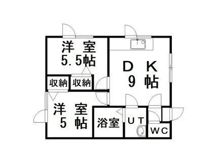 メゾン294(2DK/1階)の間取り写真