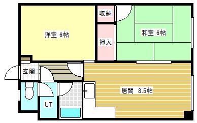 コーポ相馬(2DK/1階)の間取り写真