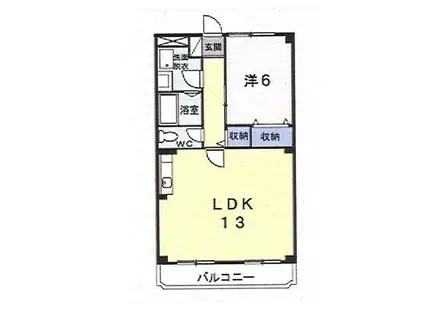 ヤリタマンション 301(1LDK/3階)の間取り写真