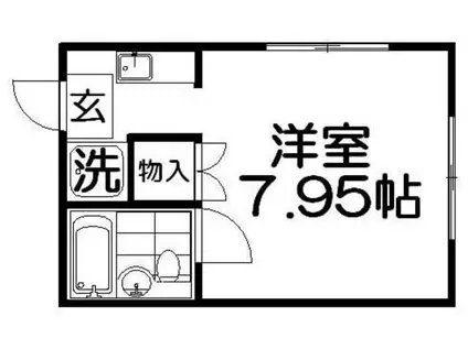 和光ハイツ(ワンルーム/3階)の間取り写真