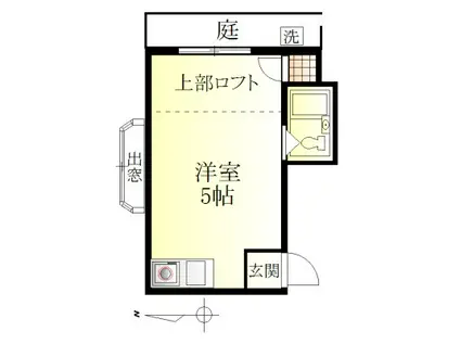 千川ハイツ(ワンルーム/1階)の間取り写真