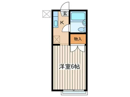 モンシャトー吉田(1K/1階)の間取り写真