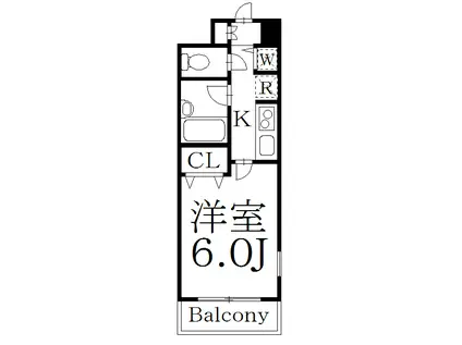 ジョイシティ中野(1K/2階)の間取り写真