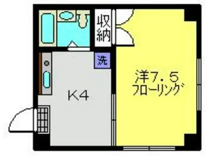 サンシャインタイセイ(1K/3階)の間取り写真