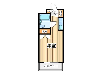 ユースピア大倉山(ワンルーム/4階)の間取り写真