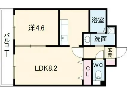 T-FLAT58(1LDK/6階)の間取り写真