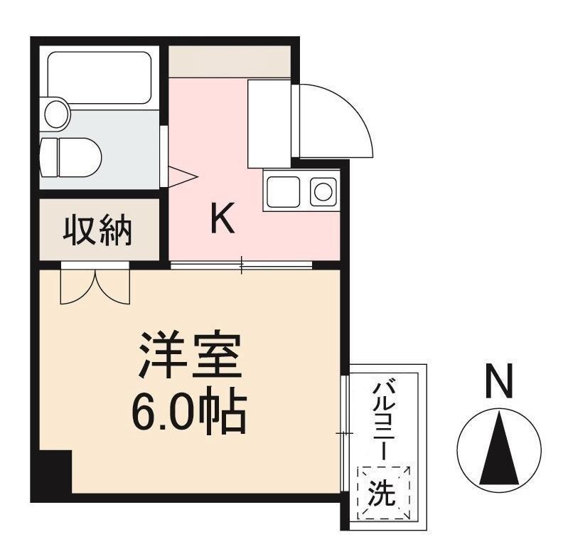 DEARマンション(1K/2階)の間取り写真