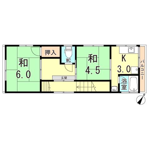 光荘(2K/2階)の間取り写真