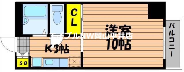 トーコーレジデンス豊成(1K/4階)の間取り写真