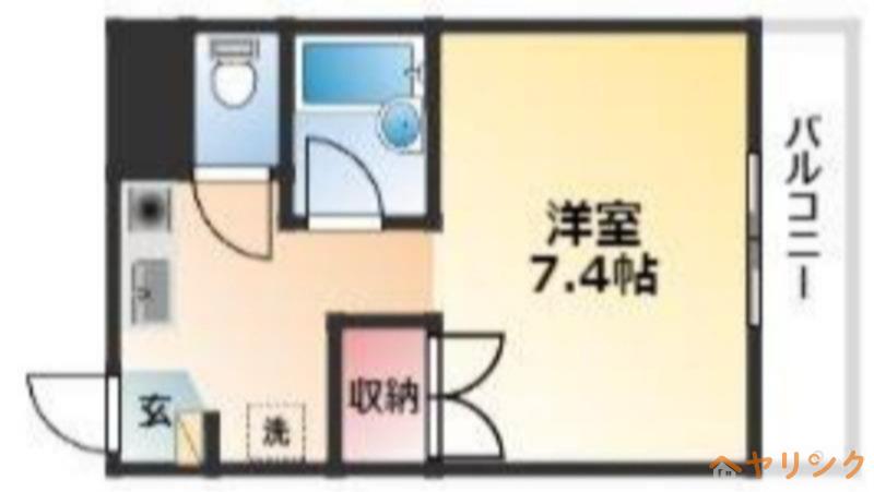 TOWNみやび(1K/3階)の間取り写真