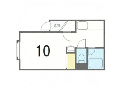 キャッスルフルセ(1K/2階)の間取り写真