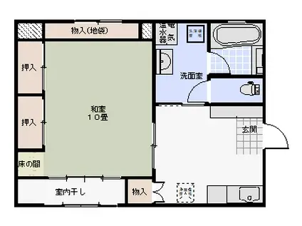 駅前マンション銚子(1DK/2階)の間取り写真