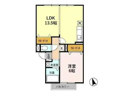 アドニスT・M 35 5(1LDK/2階)の間取り写真