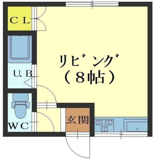 サンハウス柏木(ワンルーム/2階)の間取り写真