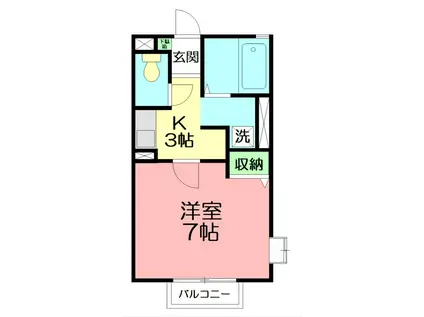 パル平塚(1K/1階)の間取り写真