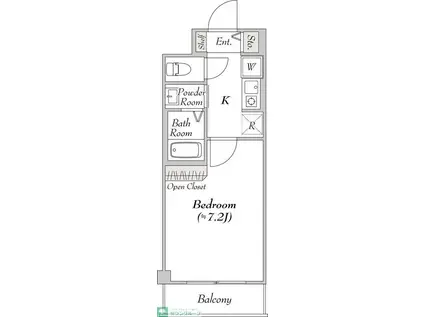 BLUROCK秋葉原(1K/2階)の間取り写真