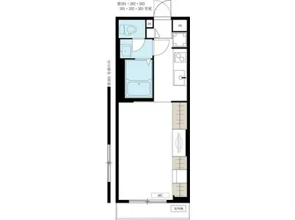 リブリ・FEEL-M湘南VII(1K/2階)の間取り写真