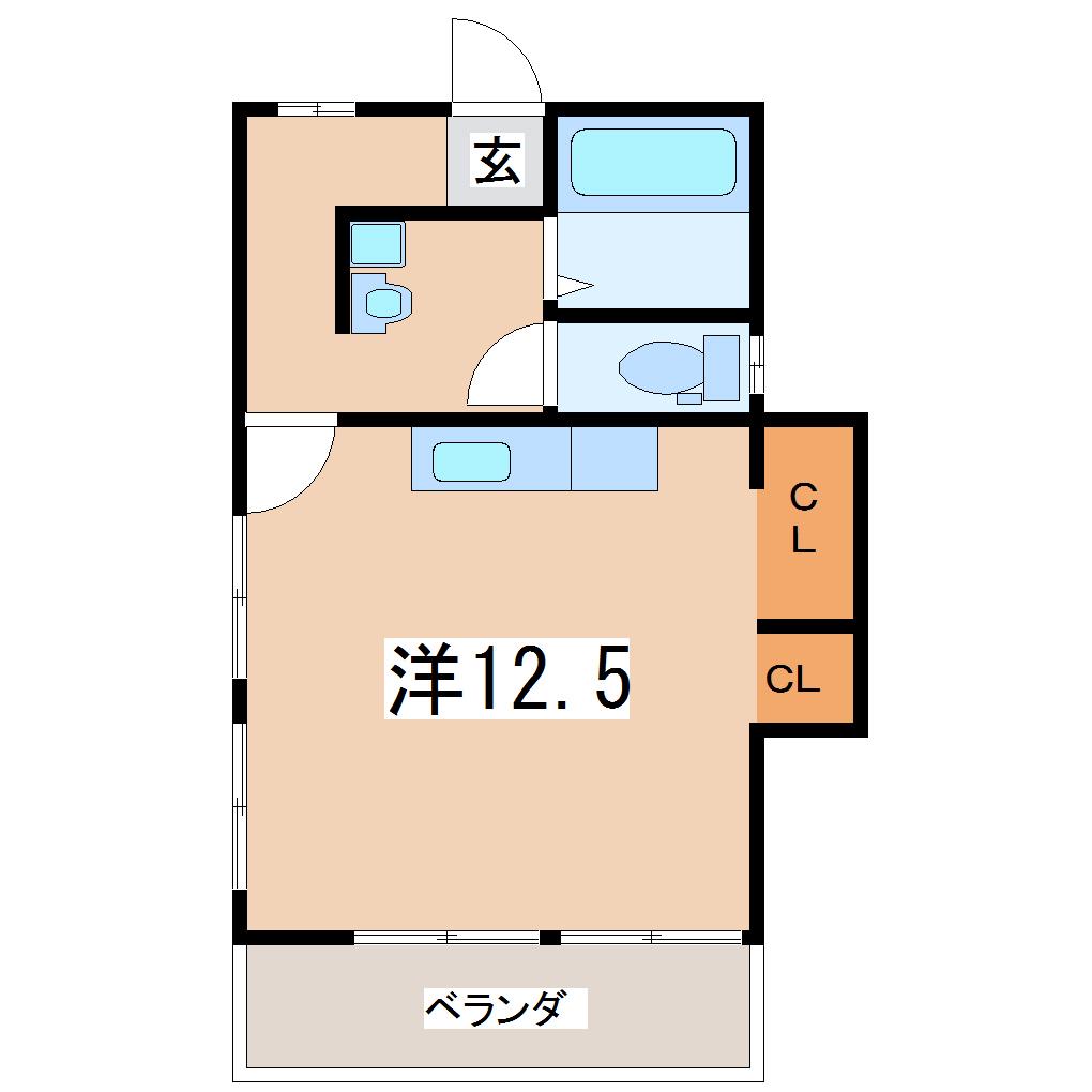 NANOAP(ワンルーム/2階)の間取り写真