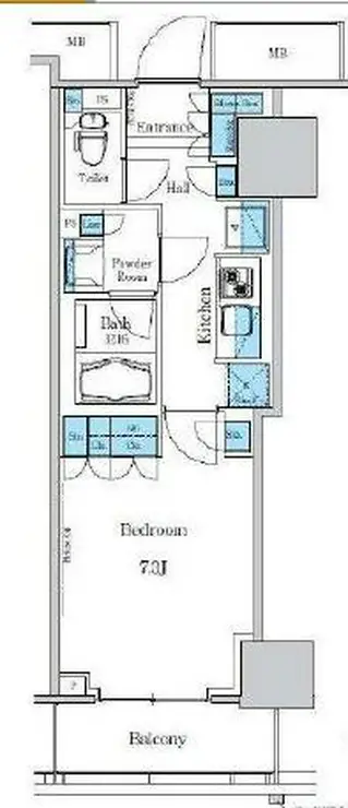 パークアクシス滝野川ラブリーズ 8階階 間取り
