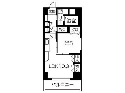 プレステージ新栄(1LDK/4階)の間取り写真