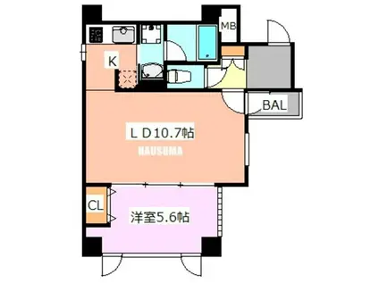レジディア文京千石(1LDK/4階)の間取り写真