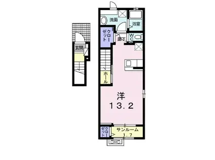 ネオ レジデンス八王寺(ワンルーム/2階)の間取り写真