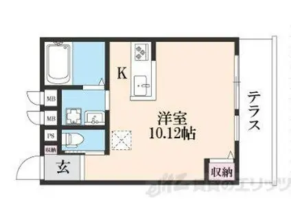 RUHE柴島(ワンルーム/3階)の間取り写真