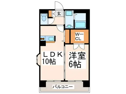 オンブラージュ白山(1LDK/5階)の間取り写真