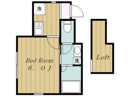 シティハイツII(1K/1階)の間取り写真