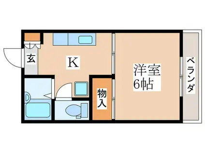 サンハイツ(1K/1階)の間取り写真