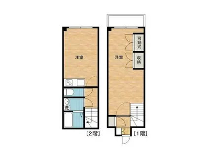 アミティ白木(1DK/1階)の間取り写真