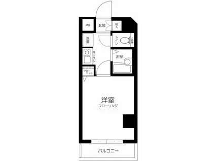 プレール荻窪(1K/5階)の間取り写真