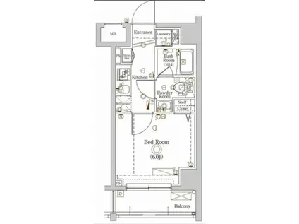 ラフィスタ川崎大師II(1K/8階)の間取り写真