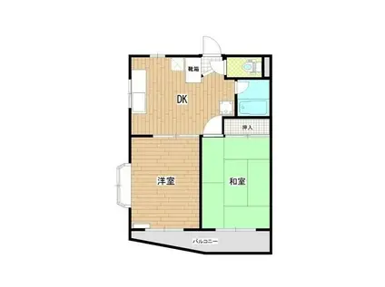 SKビル(2DK/3階)の間取り写真