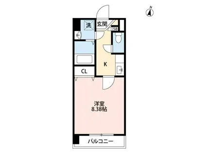 アーバンビルドII(1K/3階)の間取り写真