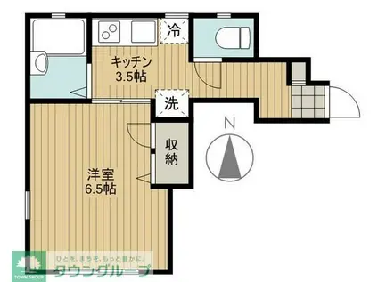 リベルノーヴァ(1K/1階)の間取り写真