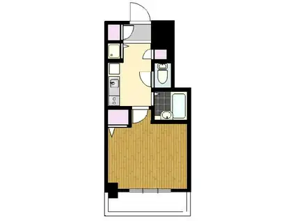 スカイコート東陽町ウエスト 敷なし0.5礼(1K/4階)の間取り写真