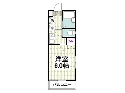 テルージュ茅ヶ崎(1K/1階)の間取り写真