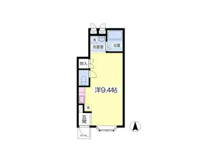 グレセーナ(ワンルーム/1階)の間取り写真