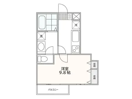 アロマヴィレッジ(1K/3階)の間取り写真