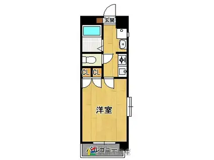 フォルム八田(1K/3階)の間取り写真