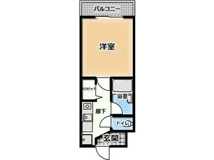 天満橋リーフビル・ネバーランド天満橋(1K/11階)の間取り写真