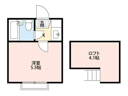 コーポ巣鴨A棟(1K/2階)の間取り写真