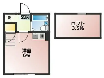 オーガスタハイツ(ワンルーム/1階)の間取り写真
